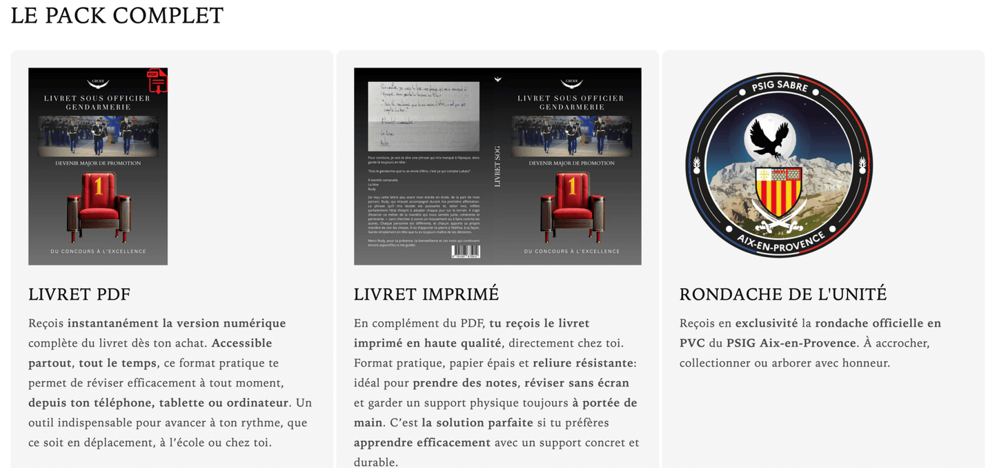 LIVRET SOG - PACK TRIO