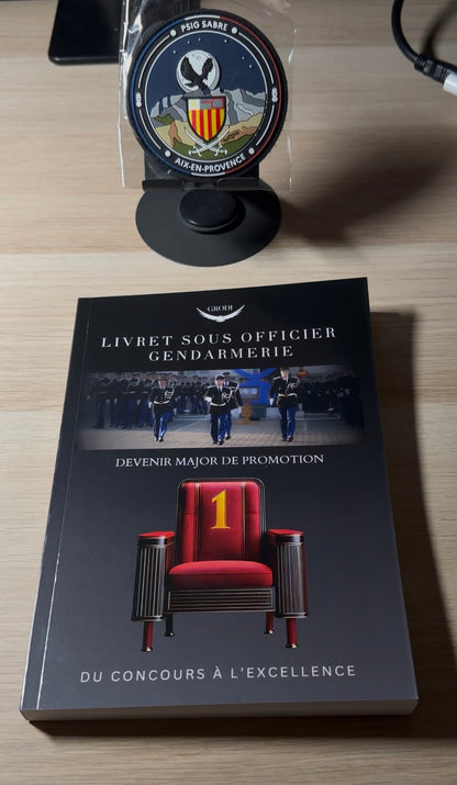 Livret concours gendarmerie imprimé avec rondache officielle incluse dans le pack